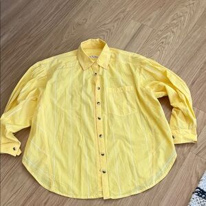 Free People Women’s Happy Hour Striped Shirt in Yellow size S